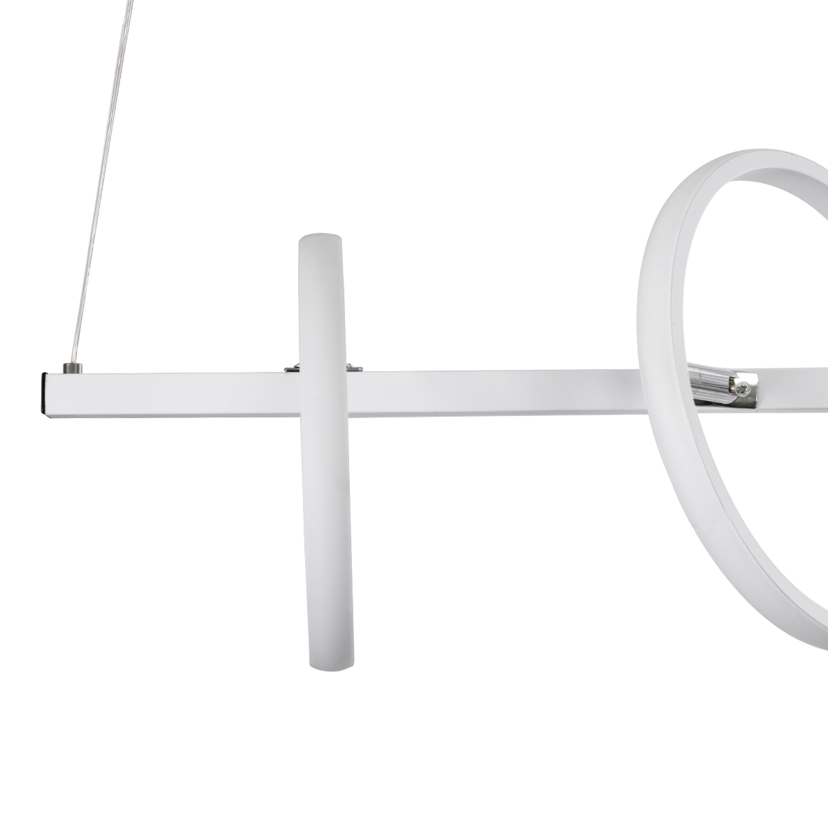 LEDTM® CIRCOLARE 61320 Μοντέρνο Κρεμαστό Φωτιστικό Οροφής LED 75W 8400lm 360° AC 220-240V IP20 Ρυθμιζόμενο Λευκό CCT με Χειριστήριο από 2700K έως 6000K Dimmable - Lumileds SMD Chip - Λευκό Ματ - Μ120 x Π25 x Υ25cm - 3 Χρόνια Εγγύηση - Image 7