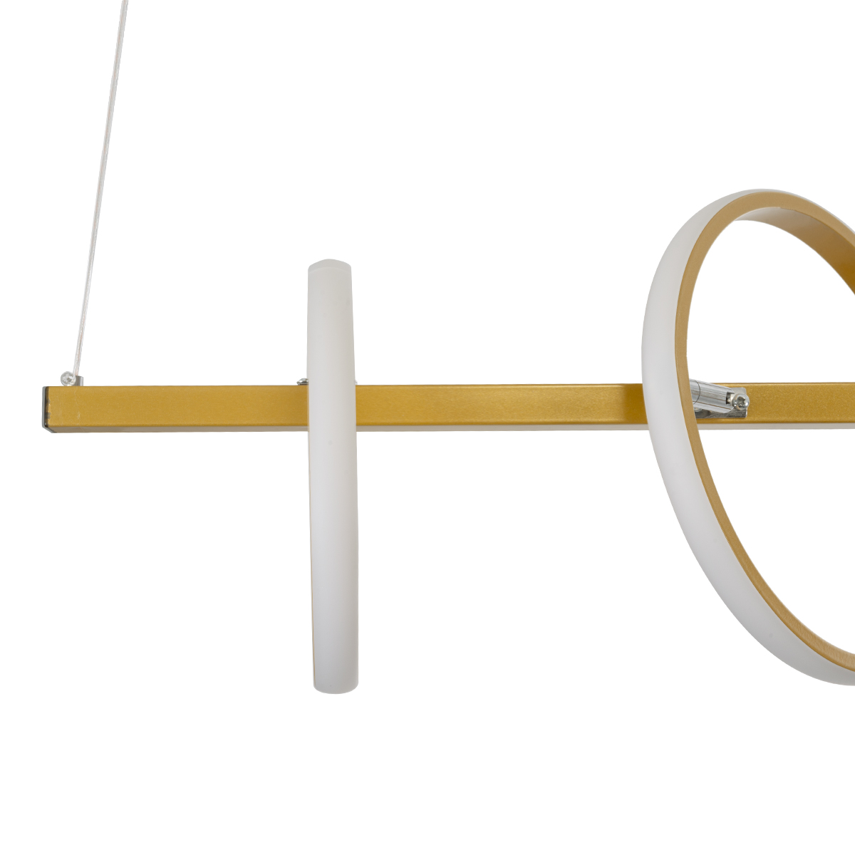 LEDTM® CIRCOLARE 61322 Μοντέρνο Κρεμαστό Φωτιστικό Οροφής LED 75W 8400lm 360° AC 220-240V IP20 Ρυθμιζόμενο Λευκό CCT με Χειριστήριο από 2700K έως 6000K Dimmable - Lumileds SMD Chip - Χρυσό - Μ120 x Π25 x Υ25cm - 3 Χρόνια Εγγύηση - Image 7