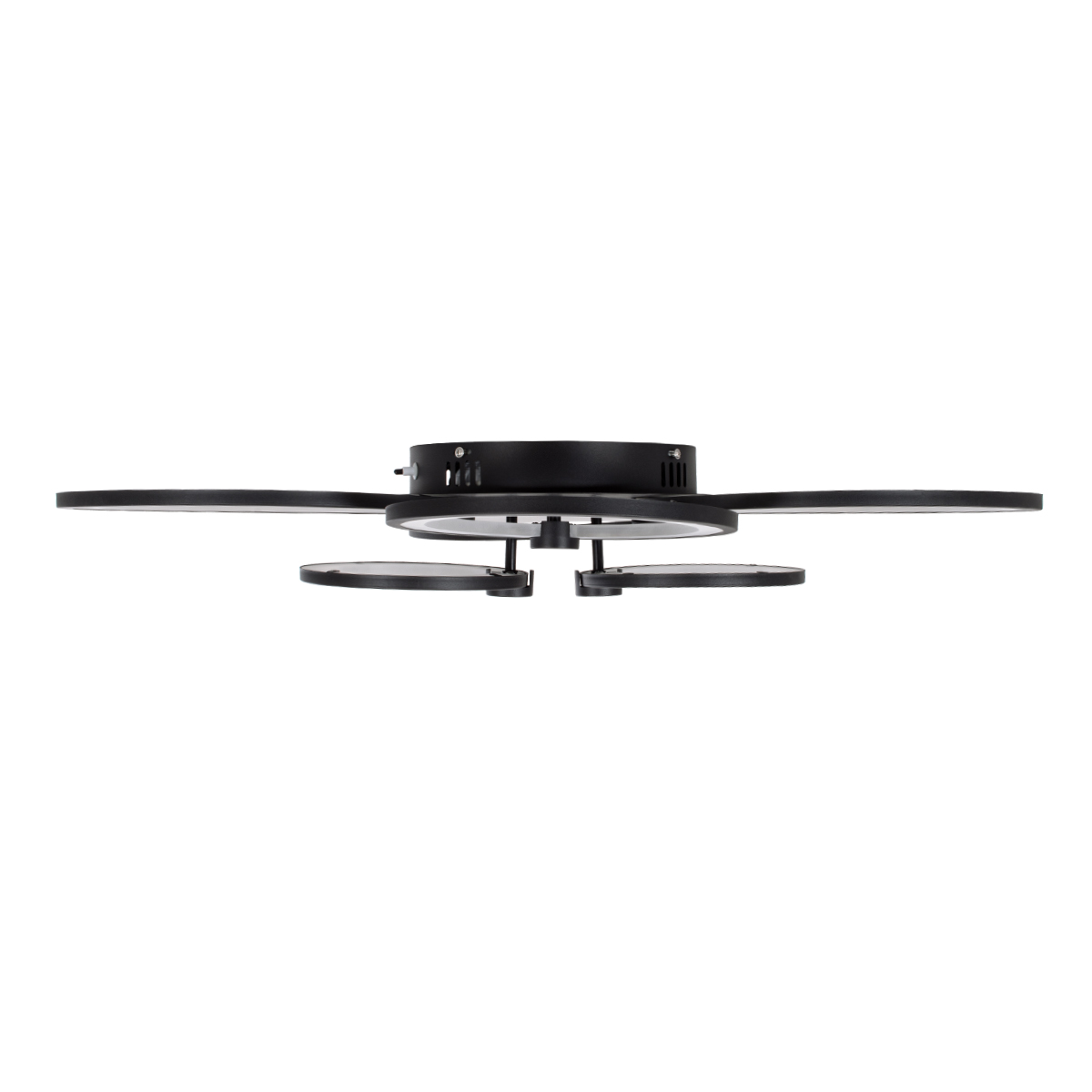 LEDTM® ROYAL-R 61323 Μοντέρνο Φωτιστικό Οροφής LED 135W 16200lm 360° AC 220-240V IP20 Ρυθμιζόμενο Λευκό CCT με Χειριστήριο από 2700K έως 6000K Dimmable - Lumileds SMD Chip - Μαύρο Ματ - Μ80.5 x Π59 x Υ12cm - 3 Χρόνια Εγγύηση - Image 6