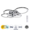 LEDTM® ROYAL-R 61324 Μοντέρνο Φωτιστικό Οροφής LED 135W 16200lm 360° AC 220-240V IP20 Ρυθμιζόμενο Λευκό CCT με Χειριστήριο από 2700K έως 6000K Dimmable - Lumileds SMD Chip - Ασημί Νίκελ - Μ80.5 x Π59 x Υ12cm - 3 Χρόνια Εγγύηση - Image 2