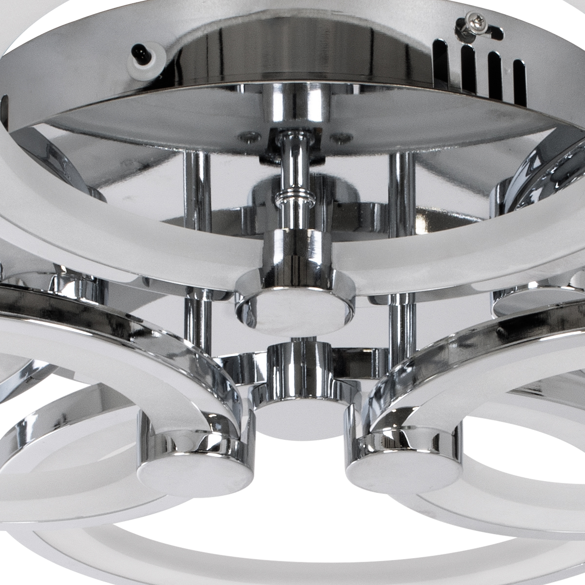 LEDTM® ROYAL-R 61324 Μοντέρνο Φωτιστικό Οροφής LED 135W 16200lm 360° AC 220-240V IP20 Ρυθμιζόμενο Λευκό CCT με Χειριστήριο από 2700K έως 6000K Dimmable - Lumileds SMD Chip - Ασημί Νίκελ - Μ80.5 x Π59 x Υ12cm - 3 Χρόνια Εγγύηση - Image 7