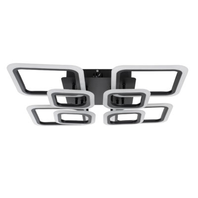 Alternative view of LEDTM® ROYAL-S 61325 Μοντέρνο Φωτιστικό Οροφής LED 135W 16200lm 360° AC 220-240V IP20 Ρυθμιζόμενο Λευκό CCT με Χειριστήριο από 2700K έως 6000K Dimmable - Lumileds SMD Chip - Μαύρο Ματ - Μ58.5 x Π58.5 x Υ12cm - 3 Χρόνια Εγγύηση