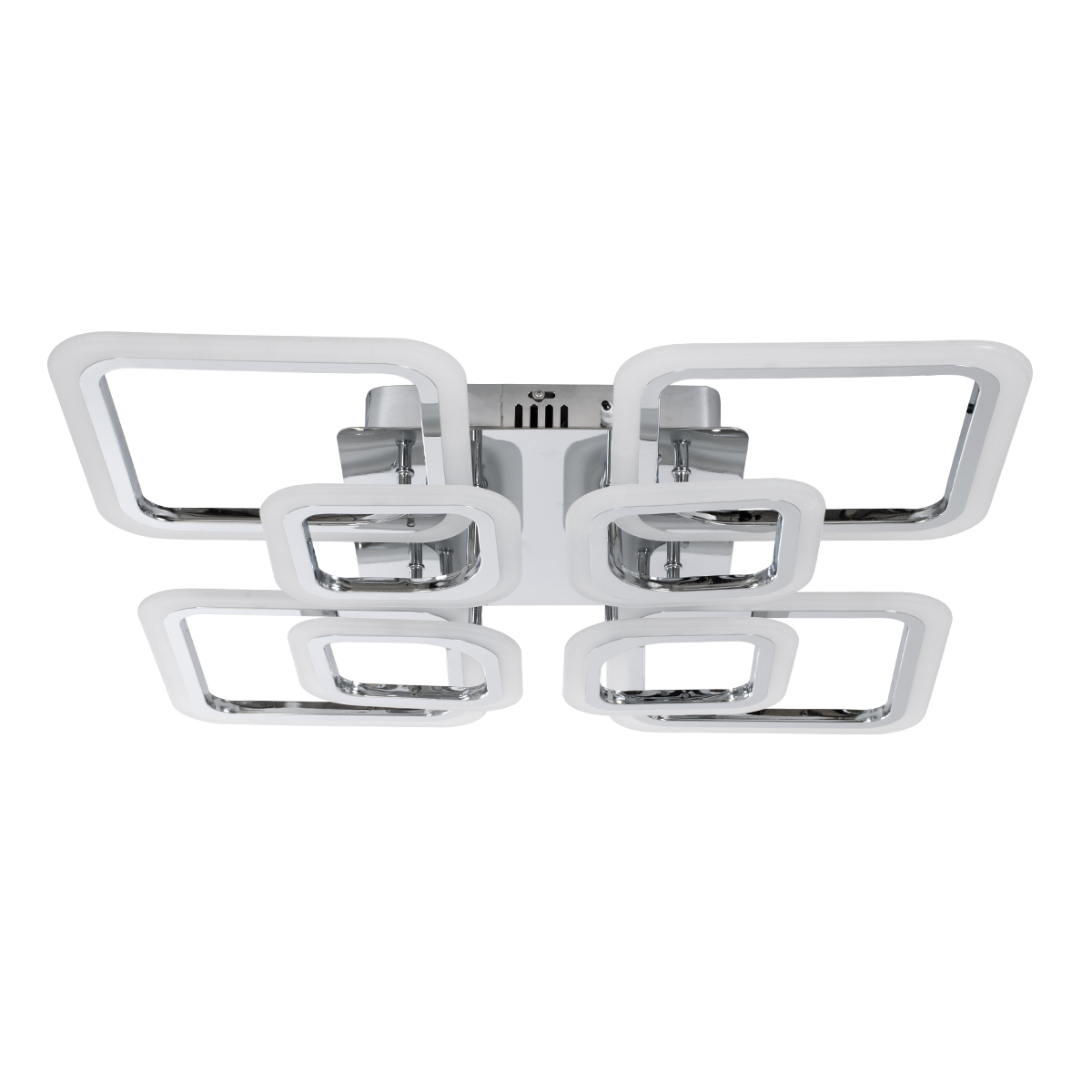 LEDTM® ROYAL-S 61326 Μοντέρνο Φωτιστικό Οροφής LED 135W 16200lm 360° AC 220-240V IP20 Ρυθμιζόμενο Λευκό CCT με Χειριστήριο από 2700K έως 6000K Dimmable - Lumileds SMD Chip - Ασημί Νίκελ - Μ58.5 x Π58.5 x Υ12cm - 3 Χρόνια Εγγύηση - Image 3
