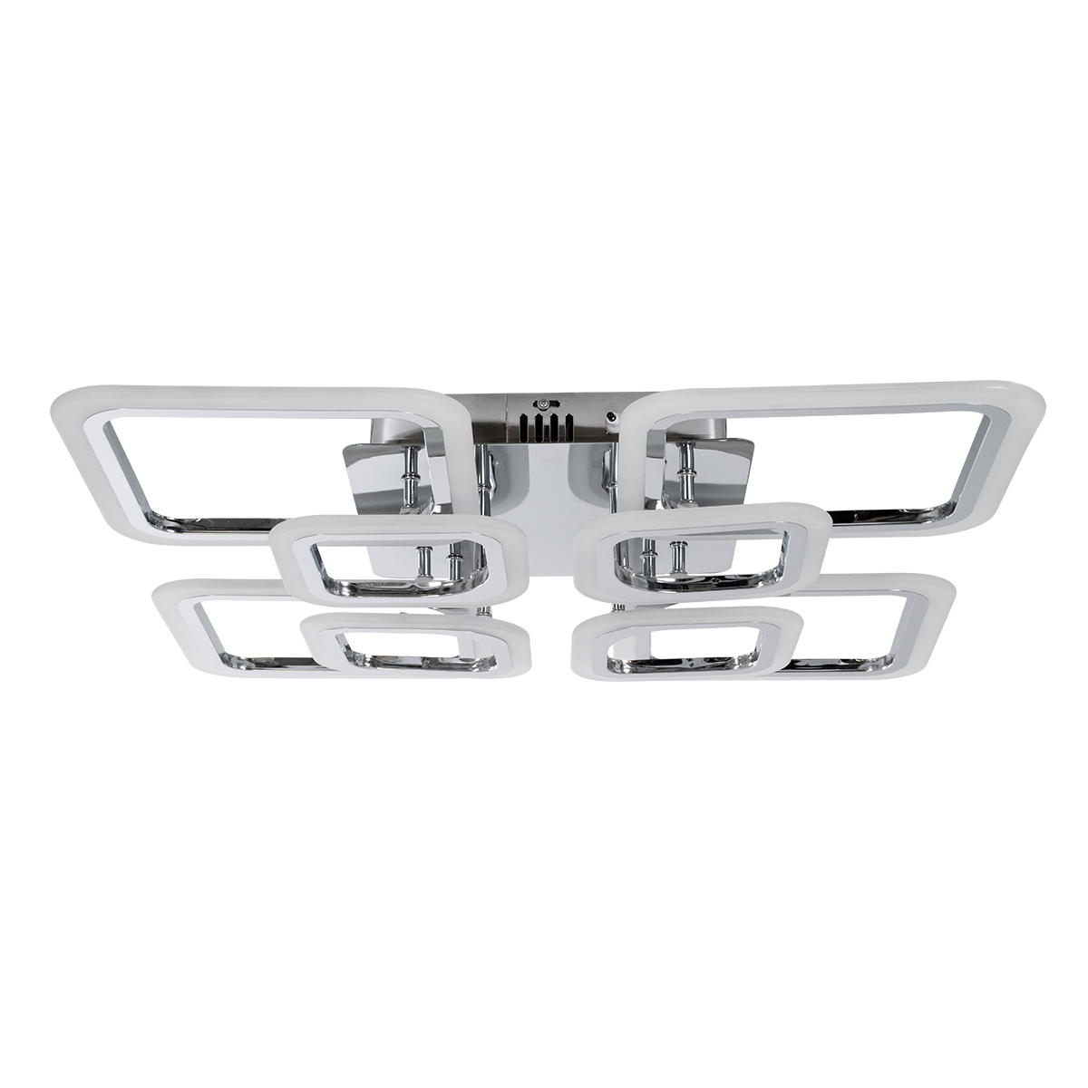 LEDTM® ROYAL-S 61326 Μοντέρνο Φωτιστικό Οροφής LED 135W 16200lm 360° AC 220-240V IP20 Ρυθμιζόμενο Λευκό CCT με Χειριστήριο από 2700K έως 6000K Dimmable - Lumileds SMD Chip - Ασημί Νίκελ - Μ58.5 x Π58.5 x Υ12cm - 3 Χρόνια Εγγύηση - Image 4