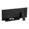 LEDTM® PALADIN 61351 Μοντέρνο Φωτιστικό Τοίχου - Απλίκα Ξενοδοχείου Reading Light με Φορτιστή USB 3A & Wireless 20W LED 6W 720lm 36° & 360° AC 220-240V IP20 Φυσικό Λευκό 4500K - Bridgelux COB Chip & TÜV SÜD Driver - Μαύρο Ματ - Μ30 x Π11 x Υ12cm - 3 Χρόνια Εγγύηση - Image 3