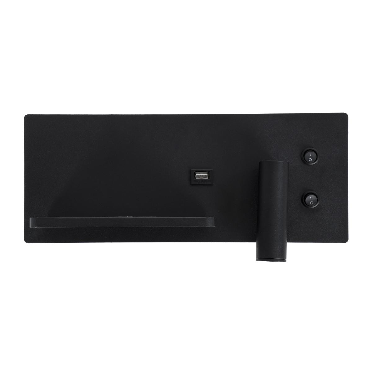 LEDTM® PALADIN 61351 Μοντέρνο Φωτιστικό Τοίχου - Απλίκα Ξενοδοχείου Reading Light με Φορτιστή USB 3A & Wireless 20W LED 6W 720lm 36° & 360° AC 220-240V IP20 Φυσικό Λευκό 4500K - Bridgelux COB Chip & TÜV SÜD Driver - Μαύρο Ματ - Μ30 x Π11 x Υ12cm - 3 Χρόνια Εγγύηση - Image 4