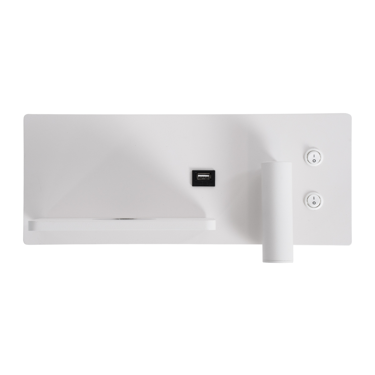 LEDTM® PALADIN 61353 Μοντέρνο Φωτιστικό Τοίχου - Απλίκα Ξενοδοχείου Reading Light με Φορτιστή USB 3A & Wireless 20W LED 6W 720lm 36° & 360° AC 220-240V IP20 Φυσικό Λευκό 4500K - Bridgelux COB Chip & TÜV SÜD Driver - Λευκό Ματ - Μ30 x Π11 x Υ12cm - 3 Χρόνια Εγγύηση - Image 4