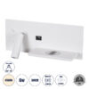 LEDTM® PALADIN 61354 Μοντέρνο Φωτιστικό Τοίχου - Απλίκα Ξενοδοχείου Reading Light με Φορτιστή USB 3A & Wireless 20W LED 6W 720lm 36° & 360° AC 220-240V IP20 Φυσικό Λευκό 4500K - Bridgelux COB Chip & TÜV SÜD Driver - Λευκό Ματ - Μ30 x Π11 x Υ12cm - 3 Χρόνια Εγγύηση - Image 2