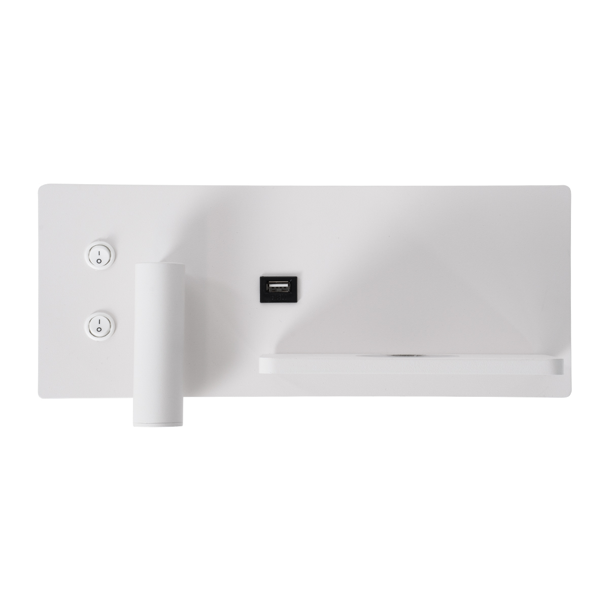 LEDTM® PALADIN 61354 Μοντέρνο Φωτιστικό Τοίχου - Απλίκα Ξενοδοχείου Reading Light με Φορτιστή USB 3A & Wireless 20W LED 6W 720lm 36° & 360° AC 220-240V IP20 Φυσικό Λευκό 4500K - Bridgelux COB Chip & TÜV SÜD Driver - Λευκό Ματ - Μ30 x Π11 x Υ12cm - 3 Χρόνια Εγγύηση - Image 4