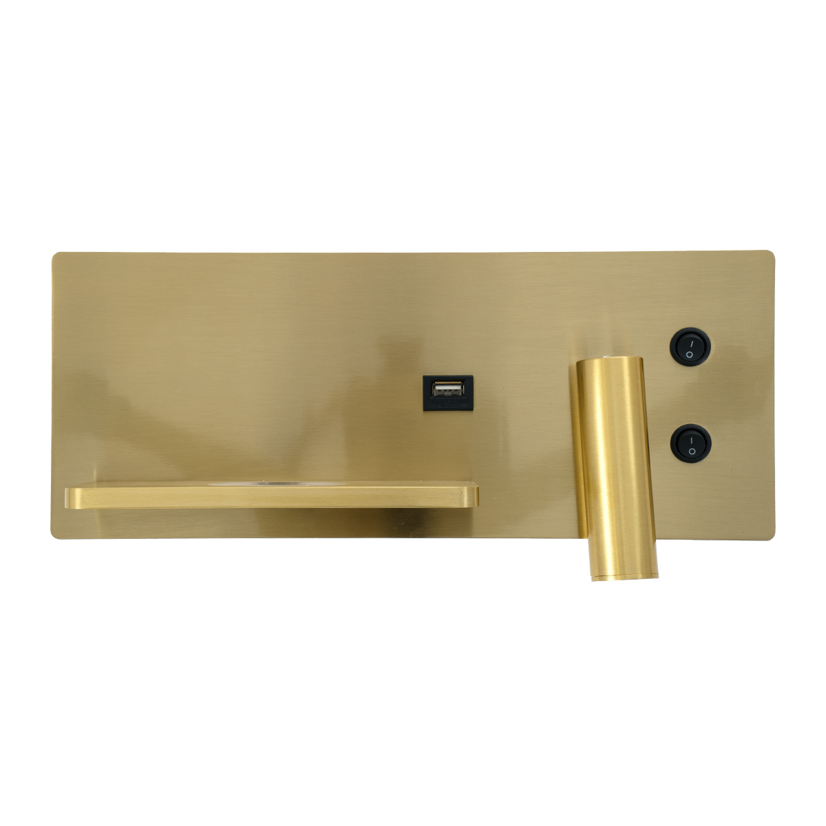 LEDTM® PALADIN 61357 Μοντέρνο Φωτιστικό Τοίχου - Απλίκα Ξενοδοχείου Reading Light με Φορτιστή USB 3A & Wireless 20W LED 6W 720lm 36° & 360° AC 220-240V IP20 Φυσικό Λευκό 4500K - Bridgelux COB Chip & TÜV SÜD Driver - Χρυσό Βούρτσας - Μ30 x Π11 x Υ12cm - 3 Χρόνια Εγγύηση - Image 4