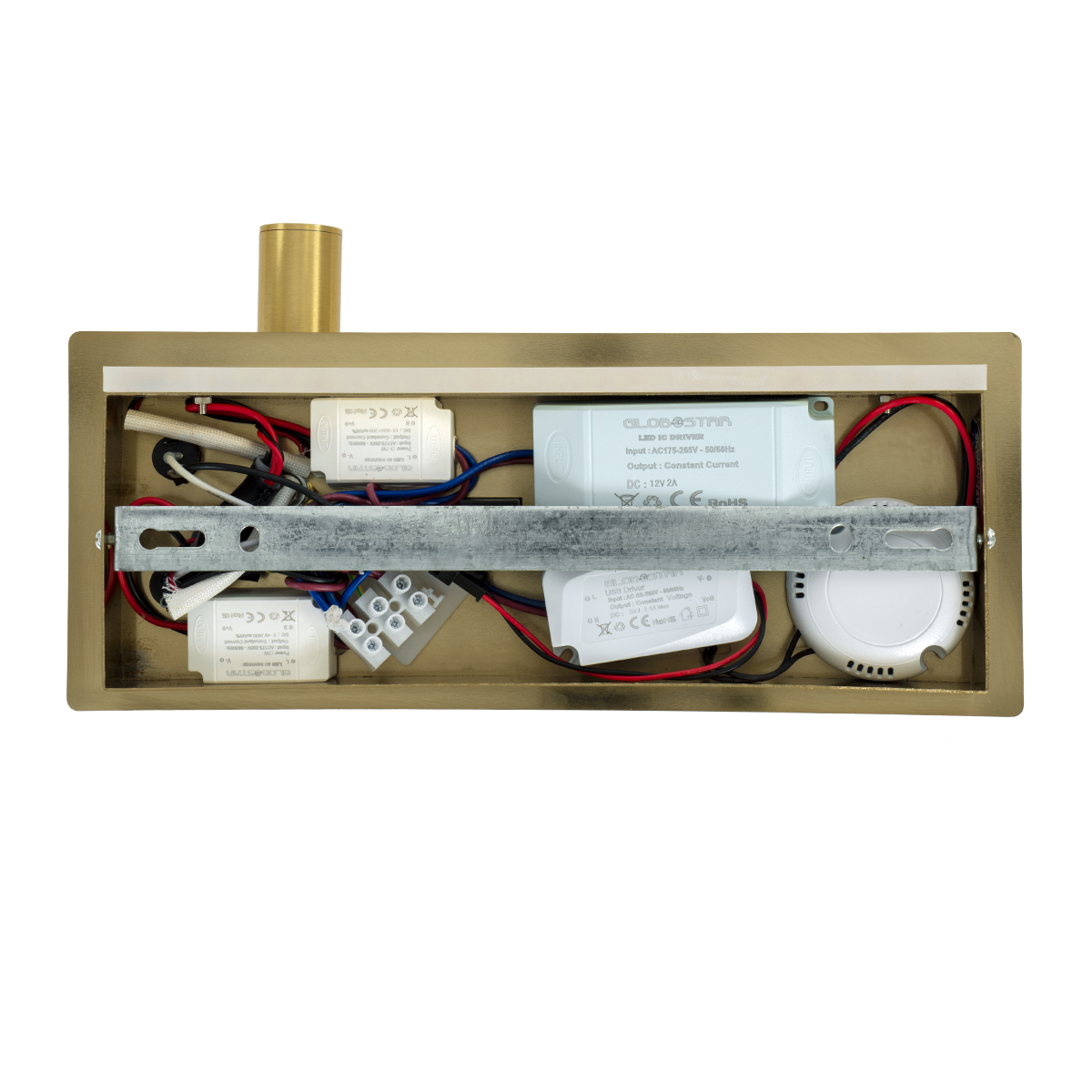 LEDTM® PALADIN 61357 Μοντέρνο Φωτιστικό Τοίχου - Απλίκα Ξενοδοχείου Reading Light με Φορτιστή USB 3A & Wireless 20W LED 6W 720lm 36° & 360° AC 220-240V IP20 Φυσικό Λευκό 4500K - Bridgelux COB Chip & TÜV SÜD Driver - Χρυσό Βούρτσας - Μ30 x Π11 x Υ12cm - 3 Χρόνια Εγγύηση - Image 6