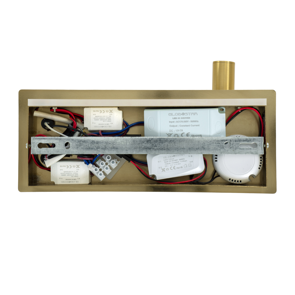 LEDTM® PALADIN 61358 Μοντέρνο Φωτιστικό Τοίχου - Απλίκα Ξενοδοχείου Reading Light με Φορτιστή USB 3A & Wireless 20W LED 6W 720lm 36° & 360° AC 220-240V IP20 Φυσικό Λευκό 4500K - Bridgelux COB Chip & TÜV SÜD Driver - Χρυσό Βούρτσας - Μ30 x Π11 x Υ12cm - 3 Χρόνια Εγγύηση - Image 6
