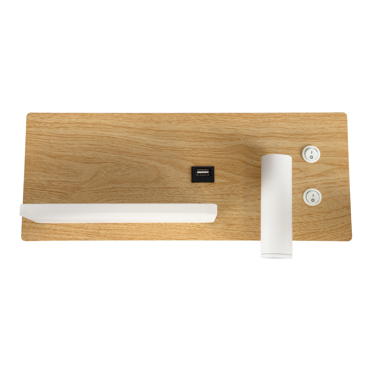 LEDTM® PALADIN 61359 Μοντέρνο Φωτιστικό Τοίχου - Απλίκα Ξενοδοχείου Reading Light με Φορτιστή USB 3A & Wireless 20W LED 6W 720lm 36° & 360° AC 220-240V IP20 Φυσικό Λευκό 4500K - Bridgelux COB Chip & TÜV SÜD Driver - Μπεζ & Λευκό - Μ30 x Π11 x Υ12cm - 3 Χρόνια Εγγύηση - Image 4