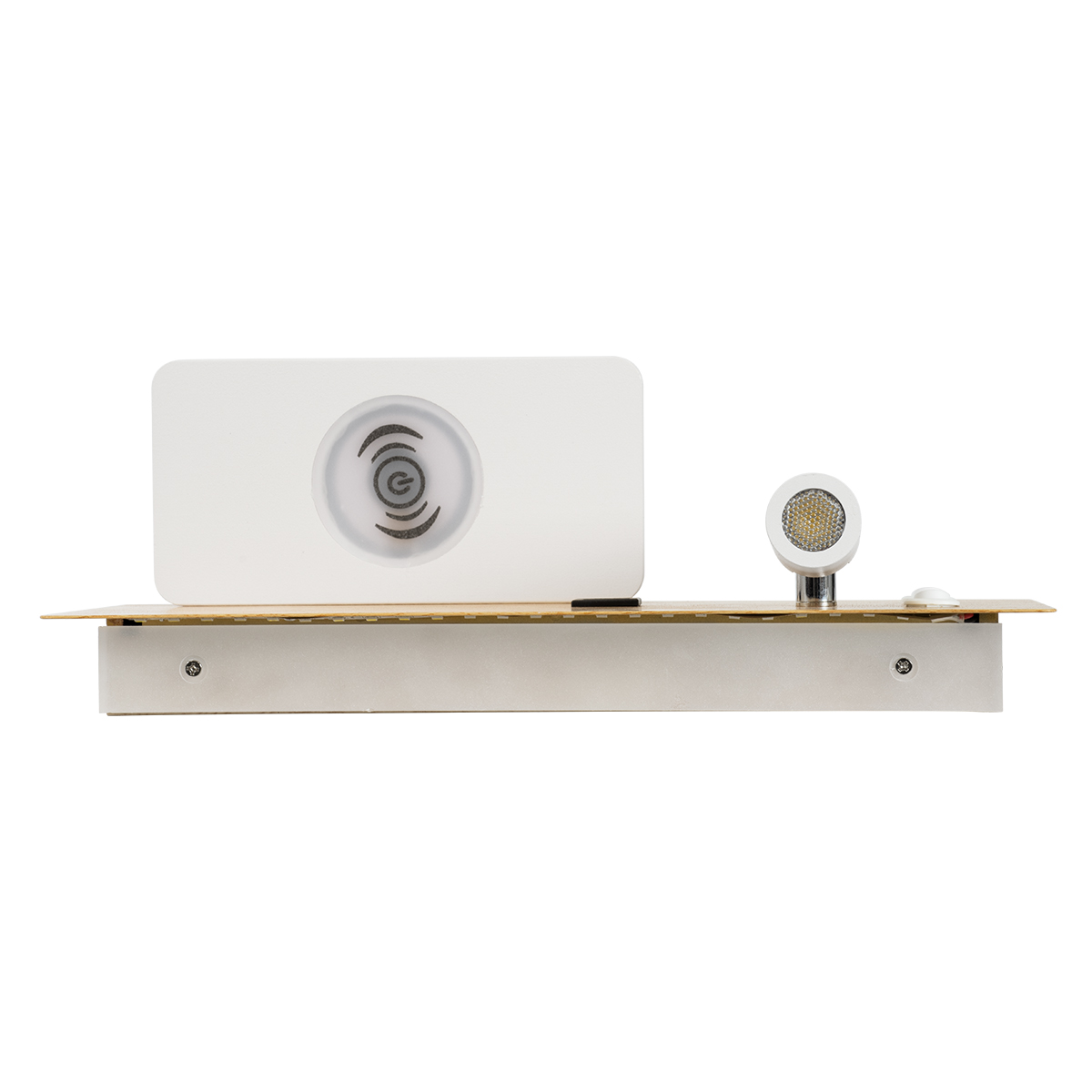 LEDTM® PALADIN 61360 Μοντέρνο Φωτιστικό Τοίχου - Απλίκα Ξενοδοχείου Reading Light με Φορτιστή USB 3A & Wireless 20W LED 6W 720lm 36° & 360° AC 220-240V IP20 Φυσικό Λευκό 4500K - Bridgelux COB Chip & TÜV SÜD Driver - Μπεζ & Λευκό - Μ30 x Π11 x Υ12cm - 3 Χρόνια Εγγύηση - Image 7