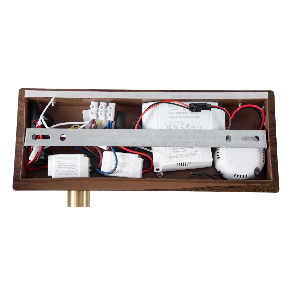 LEDTM® PALADIN 61361 Μοντέρνο Φωτιστικό Τοίχου - Απλίκα Ξενοδοχείου Reading Light με Φορτιστή USB 3A & Wireless 20W LED 6W 720lm 36° & 360° AC 220-240V IP20 Φυσικό Λευκό 4500K - Bridgelux COB Chip & TÜV SÜD Driver - Καφέ & Χρυσό Βούρτσας - Μ30 x Π11 x Υ12cm - 3 Χρόνια Εγγύηση - Image 6