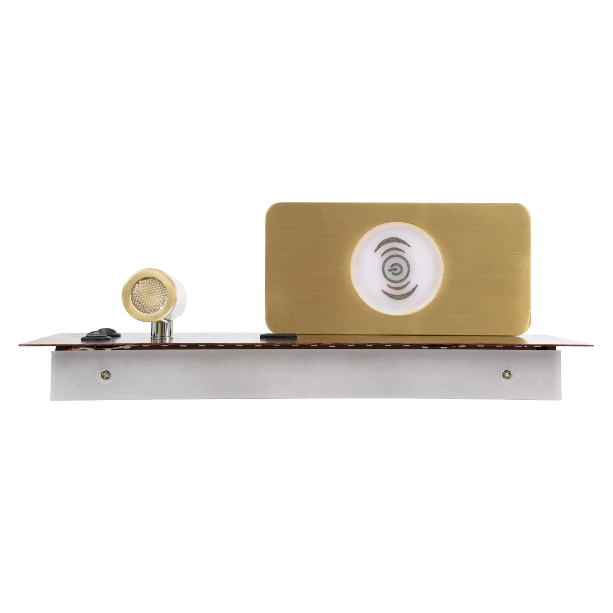 LEDTM® PALADIN 61361 Μοντέρνο Φωτιστικό Τοίχου - Απλίκα Ξενοδοχείου Reading Light με Φορτιστή USB 3A & Wireless 20W LED 6W 720lm 36° & 360° AC 220-240V IP20 Φυσικό Λευκό 4500K - Bridgelux COB Chip & TÜV SÜD Driver - Καφέ & Χρυσό Βούρτσας - Μ30 x Π11 x Υ12cm - 3 Χρόνια Εγγύηση - Image 7