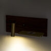 LEDTM® PALADIN 61362 Μοντέρνο Φωτιστικό Τοίχου - Απλίκα Ξενοδοχείου Reading Light με Φορτιστή USB 3A & Wireless 20W LED 6W 720lm 36° & 360° AC 220-240V IP20 Φυσικό Λευκό 4500K - Bridgelux COB Chip & TÜV SÜD Driver - Καφέ & Χρυσό Βούρτσας - Μ30 x Π11 x Υ12cm - 3 Χρόνια Εγγύηση - Image 14