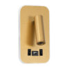LEDTM® LADY-O 61366 Μοντέρνο Φωτιστικό Τοίχου - Απλίκα Ξενοδοχείου Reading Light με Φορτιστή USB 3A LED 10W 1000lm 36° & 360° AC 220-240V IP20 Φυσικό Λευκό 4500K - Bridgelux COB Chip & TÜV SÜD Driver - Χρυσό Βούρτσας - Μ10.5 x Π10 x Υ18.5cm - 3 Χρόνια Εγγύηση - Image 2
