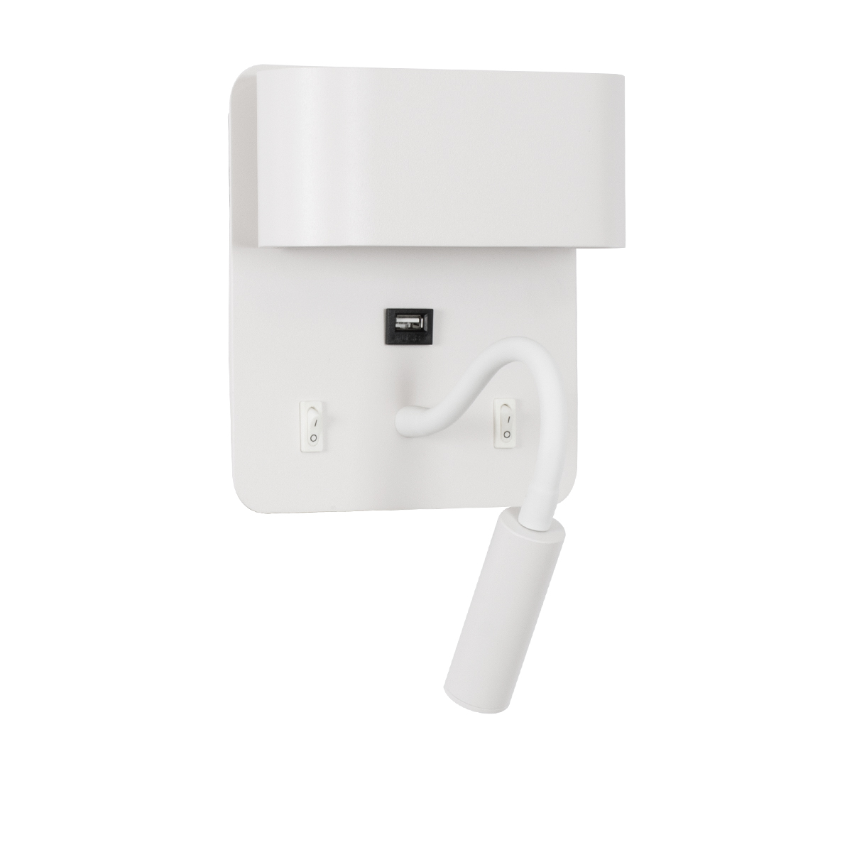 LEDTM® IBIS 61368 Μοντέρνο Φωτιστικό Τοίχου - Απλίκα Ξενοδοχείου Reading Light με Φορτιστή USB 3A LED 10W 1100lm 36° & 360° AC 220-240V IP20 Φυσικό Λευκό 4500K - Bridgelux COB Chip & TÜV SÜD Driver - Λευκό Ματ - Μ10 x Π6.1 x Υ18cm - 3 Χρόνια Εγγύηση - Image 3