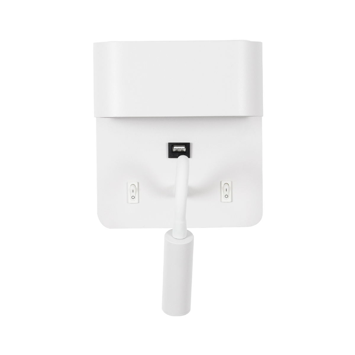 LEDTM® IBIS 61368 Μοντέρνο Φωτιστικό Τοίχου - Απλίκα Ξενοδοχείου Reading Light με Φορτιστή USB 3A LED 10W 1100lm 36° & 360° AC 220-240V IP20 Φυσικό Λευκό 4500K - Bridgelux COB Chip & TÜV SÜD Driver - Λευκό Ματ - Μ10 x Π6.1 x Υ18cm - 3 Χρόνια Εγγύηση - Image 4