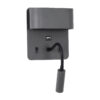 LEDTM® IBIS 61369 Μοντέρνο Φωτιστικό Τοίχου - Απλίκα Ξενοδοχείου Reading Light με Φορτιστή USB 3A LED 10W 1100lm 36° & 360° AC 220-240V IP20 Φυσικό Λευκό 4500K - Bridgelux COB Chip & TÜV SÜD Driver - Γκρι Ανθρακί Ματ - Μ10 x Π6.1 x Υ18cm - 3 Χρόνια Εγγύηση - Image 3