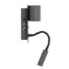 LEDTM® IBIS 61369 Μοντέρνο Φωτιστικό Τοίχου - Απλίκα Ξενοδοχείου Reading Light με Φορτιστή USB 3A LED 10W 1100lm 36° & 360° AC 220-240V IP20 Φυσικό Λευκό 4500K - Bridgelux COB Chip & TÜV SÜD Driver - Γκρι Ανθρακί Ματ - Μ10 x Π6.1 x Υ18cm - 3 Χρόνια Εγγύηση - Image 5