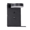 LEDTM® CROWN 61370 Μοντέρνο Φωτιστικό Τοίχου - Απλίκα Ξενοδοχείου Reading Light με Φορτιστή USB 3A LED 5W 550lm 120° AC 220-240V IP20 Φυσικό Λευκό 4500K - Bridgelux COB Chip & TÜV SÜD Driver - Μαύρο Ματ - Μ15 x Π15 x Υ23cm - 3 Χρόνια Εγγύηση - Image 3