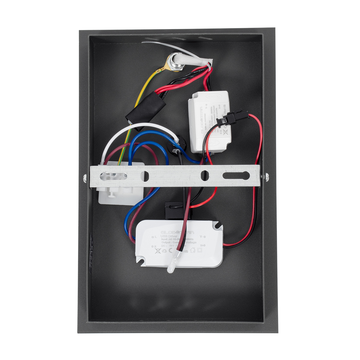 LEDTM® CROWN 61372 Μοντέρνο Φωτιστικό Τοίχου - Απλίκα Ξενοδοχείου Reading Light με Φορτιστή USB 3A LED 5W 550lm 120° AC 220-240V IP20 Φυσικό Λευκό 4500K - Bridgelux COB Chip & TÜV SÜD Driver - Γκρι Ανθρακί Ματ - Μ15 x Π15 x Υ23cm - 3 Χρόνια Εγγύηση - Image 6