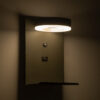 LEDTM® CROWN 61372 Μοντέρνο Φωτιστικό Τοίχου - Απλίκα Ξενοδοχείου Reading Light με Φορτιστή USB 3A LED 5W 550lm 120° AC 220-240V IP20 Φυσικό Λευκό 4500K - Bridgelux COB Chip & TÜV SÜD Driver - Γκρι Ανθρακί Ματ - Μ15 x Π15 x Υ23cm - 3 Χρόνια Εγγύηση - Image 9