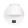LEDTM® REGENCY 61374 Μοντέρνο Φωτιστικό Τοίχου - Απλίκα Ξενοδοχείου Reading Light με Φορτιστή USB 3A LED 8W 920lm 120° AC 220-240V IP20 Φυσικό Λευκό 4500K - Bridgelux SMD Chip & TÜV SÜD Driver - Λευκό Ματ - Μ12 x Π12 x Υ13cm - 3 Χρόνια Εγγύηση - Image 3