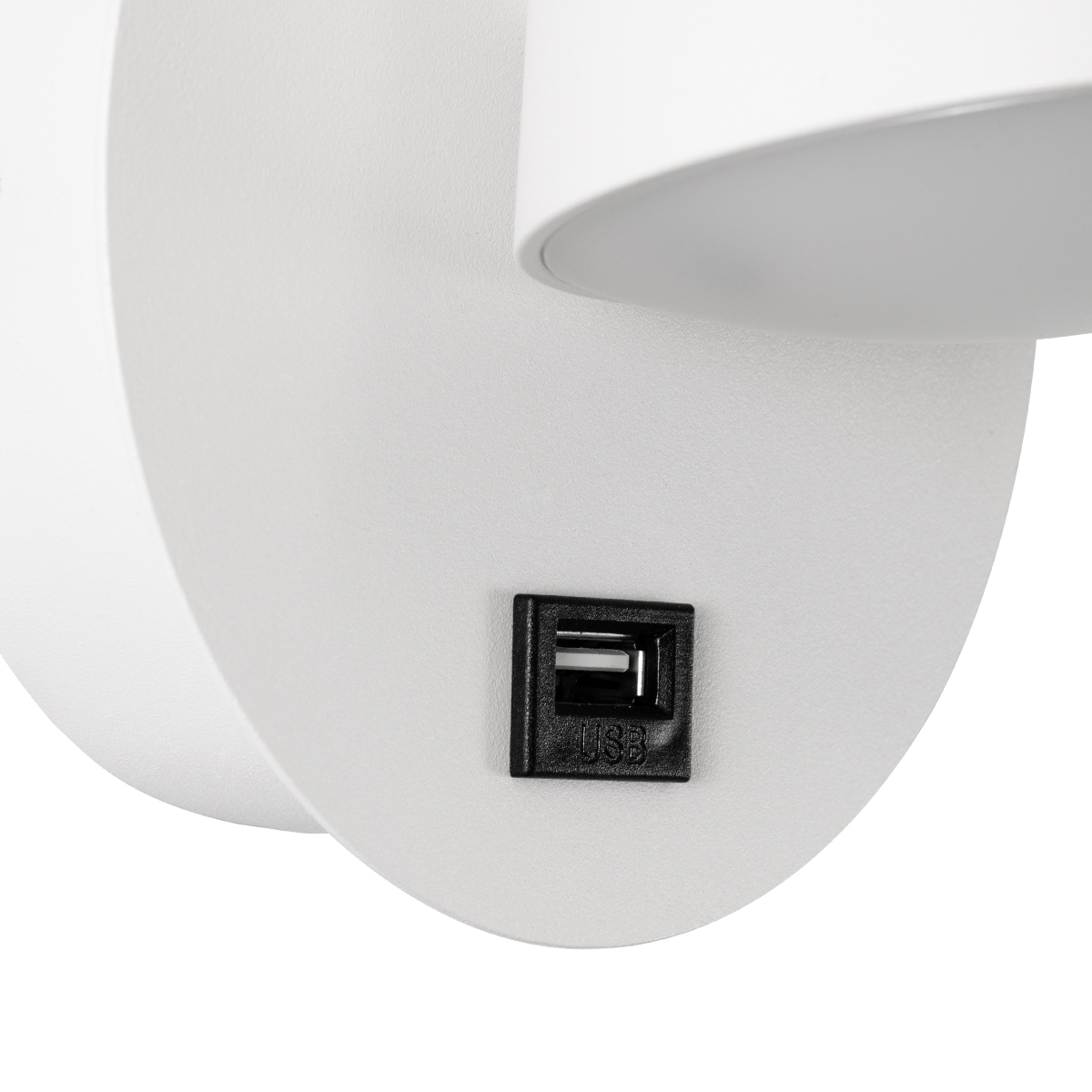 LEDTM® REGENCY 61374 Μοντέρνο Φωτιστικό Τοίχου - Απλίκα Ξενοδοχείου Reading Light με Φορτιστή USB 3A LED 8W 920lm 120° AC 220-240V IP20 Φυσικό Λευκό 4500K - Bridgelux SMD Chip & TÜV SÜD Driver - Λευκό Ματ - Μ12 x Π12 x Υ13cm - 3 Χρόνια Εγγύηση - Image 6