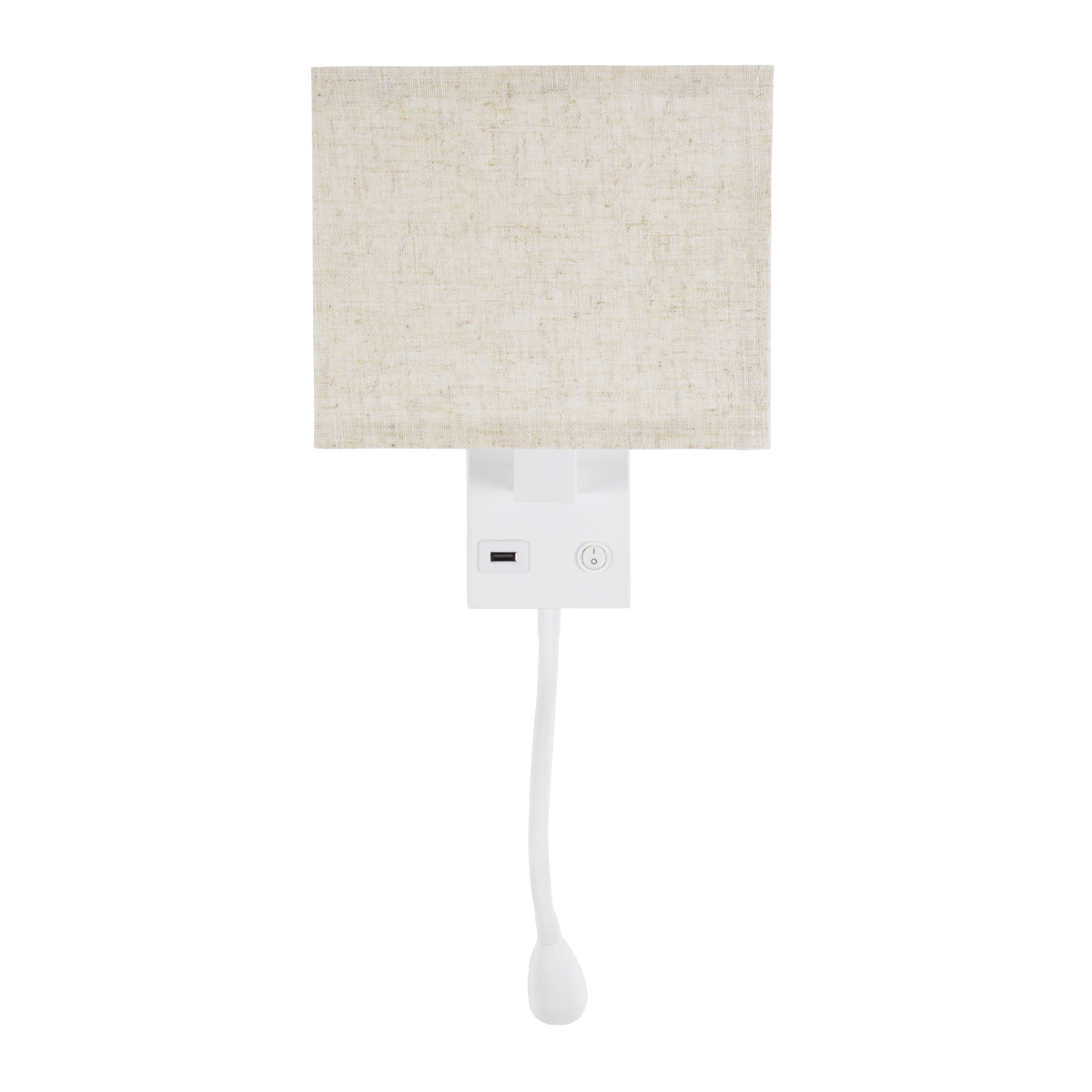 LEDTM® ROULETTE-S 61383 Μοντέρνο Φωτιστικό Τοίχου - Απλίκα Ξενοδοχείου Reading Light με Φορτιστή USB 3A & Ντουί 1 x E27 LED 3W 360lm 36° & 360° AC 220-240V IP20 Φυσικό Λευκό 4500K - Bridgelux COB Chip & TÜV SÜD Driver - Λευκό & Μπεζ - Μ17 x Π20 x Υ37cm - Σετ 2 Τεμαχίων - 3 Χρόνια Εγγύηση - Image 5