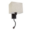 LEDTM® ROULETTE-S 61384 Μοντέρνο Φωτιστικό Τοίχου - Απλίκα Ξενοδοχείου Reading Light με Φορτιστή USB 3A & Ντουί 1 x E27 LED 3W 360lm 36° & 360° AC 220-240V IP20 Φυσικό Λευκό 4500K - Bridgelux COB Chip & TÜV SÜD Driver - Καφέ & Μπεζ - Μ17 x Π20 x Υ37cm - Σετ 2 Τεμαχίων - 3 Χρόνια Εγγύηση - Image 4