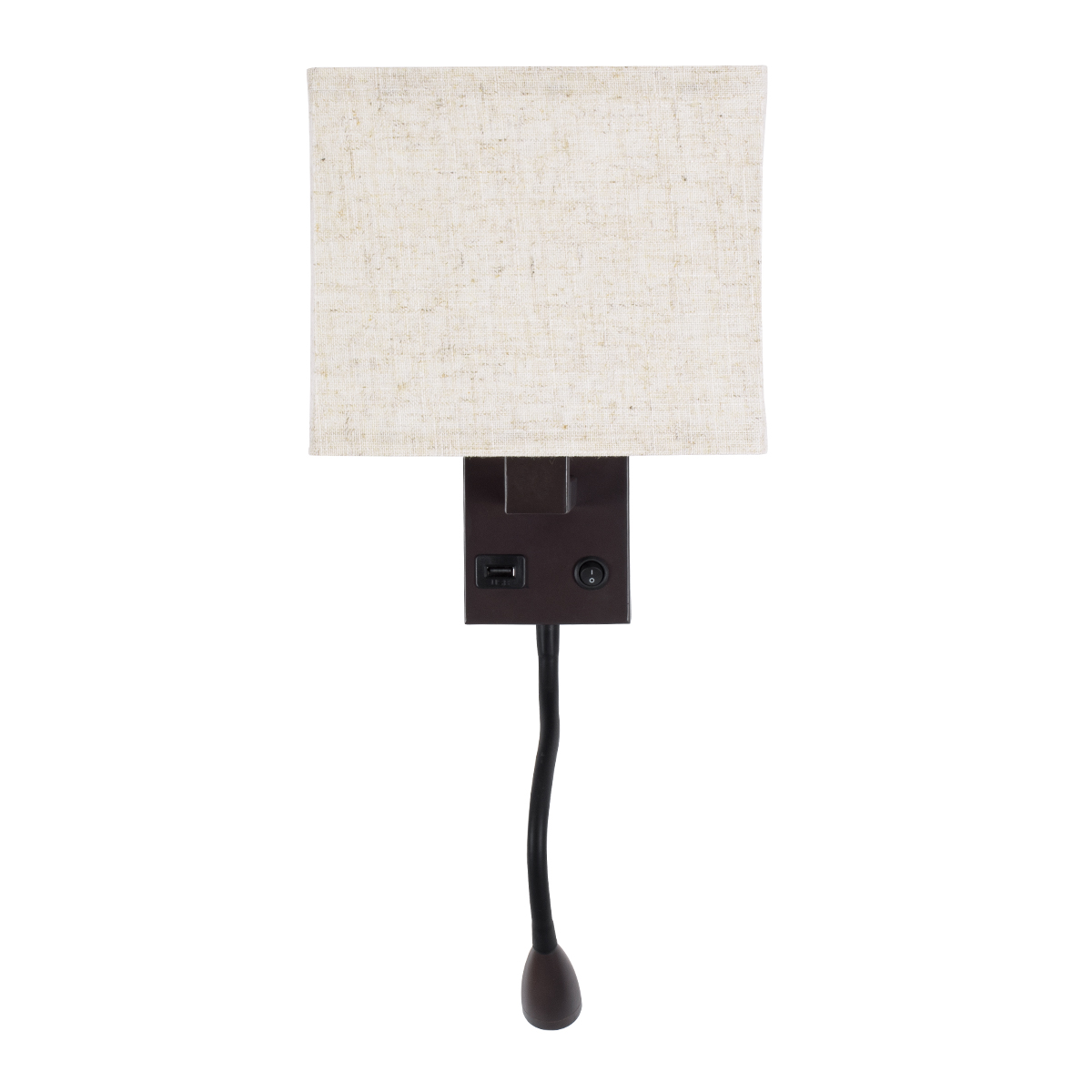 LEDTM® ROULETTE-S 61384 Μοντέρνο Φωτιστικό Τοίχου - Απλίκα Ξενοδοχείου Reading Light με Φορτιστή USB 3A & Ντουί 1 x E27 LED 3W 360lm 36° & 360° AC 220-240V IP20 Φυσικό Λευκό 4500K - Bridgelux COB Chip & TÜV SÜD Driver - Καφέ & Μπεζ - Μ17 x Π20 x Υ37cm - Σετ 2 Τεμαχίων - 3 Χρόνια Εγγύηση - Image 5