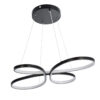 LEDTM® BUTTERFLY 61391 Μοντέρνο Κρεμαστό Φωτιστικό Οροφής LED 75W 7500lm 300° AC 220-240V IP20 Ρυθμιζόμενο Λευκό CCT με Χειριστήριο από 2700K έως 6000K Dimmable - Lumileds SMD Chip - Μαύρο Ματ - Μ70 x Π55 x Υ4cm - 3 Χρόνια Εγγύηση - Image 3