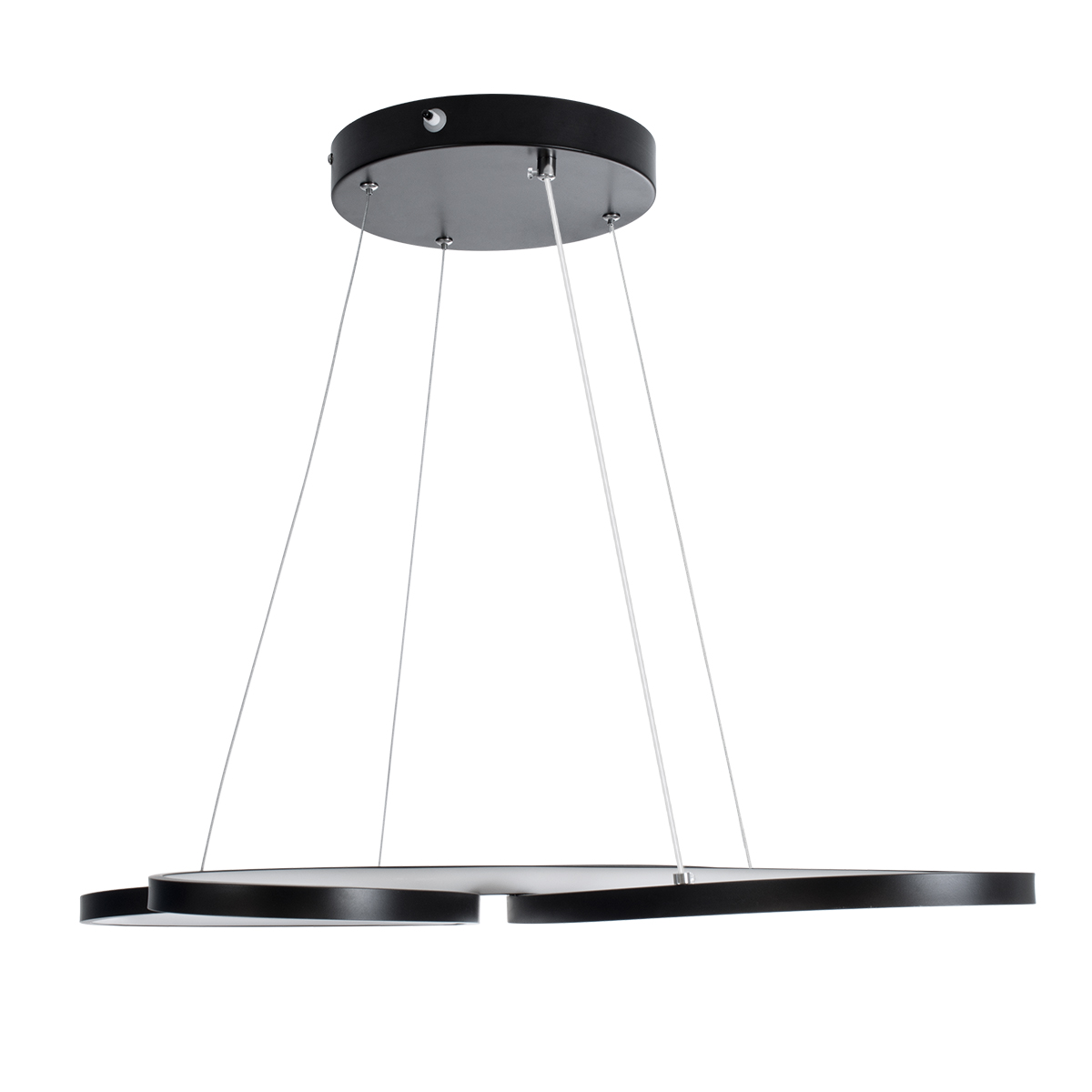 LEDTM® BUTTERFLY 61391 Μοντέρνο Κρεμαστό Φωτιστικό Οροφής LED 75W 7500lm 300° AC 220-240V IP20 Ρυθμιζόμενο Λευκό CCT με Χειριστήριο από 2700K έως 6000K Dimmable - Lumileds SMD Chip - Μαύρο Ματ - Μ70 x Π55 x Υ4cm - 3 Χρόνια Εγγύηση - Image 6