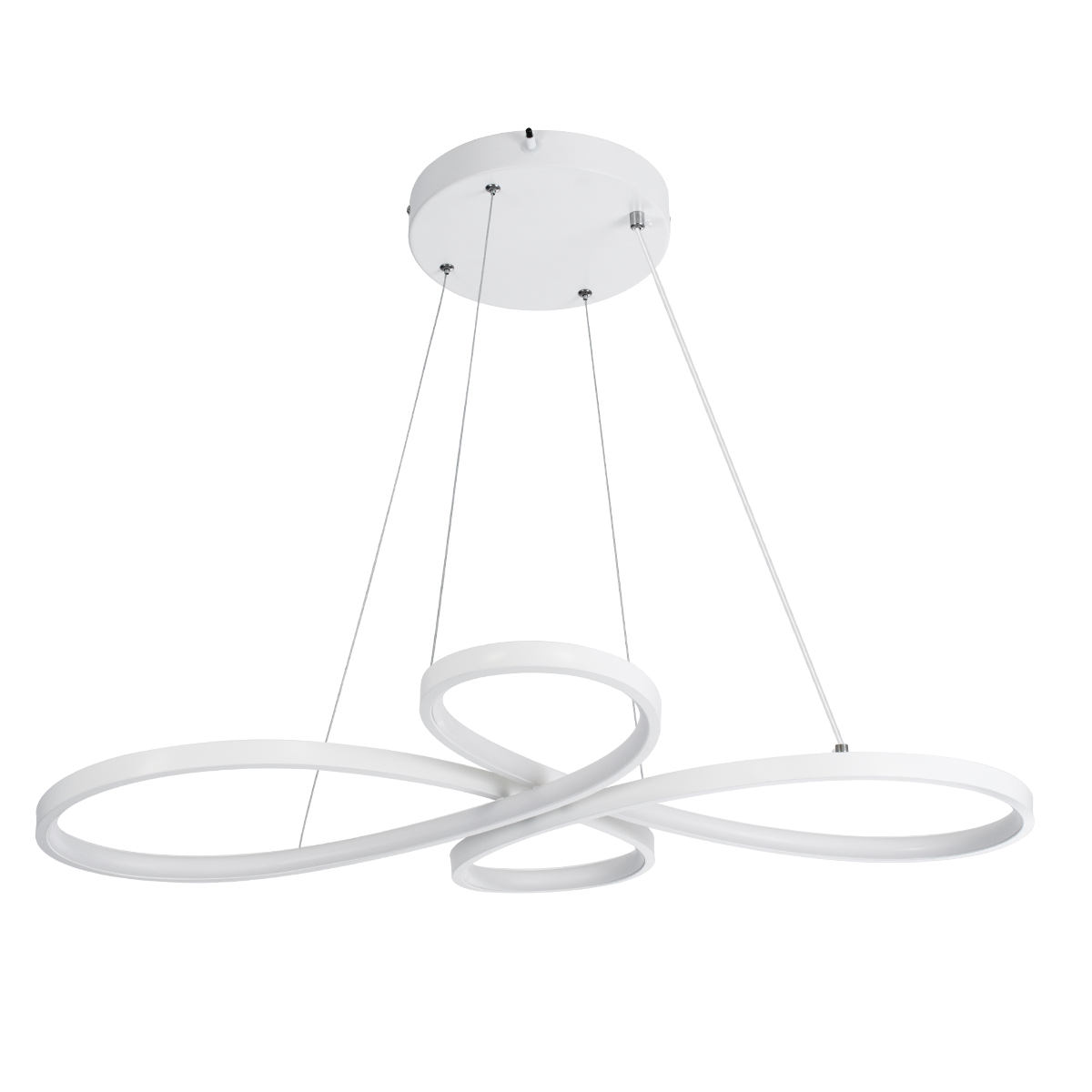 LEDTM® BUTTERFLY 61392 Μοντέρνο Κρεμαστό Φωτιστικό Οροφής LED 75W 7500lm 300° AC 220-240V IP20 Ρυθμιζόμενο Λευκό CCT με Χειριστήριο από 2700K έως 6000K Dimmable - Lumileds SMD Chip - Λευκό Ματ - Μ70 x Π55 x Υ4cm - 3 Χρόνια Εγγύηση - Image 5