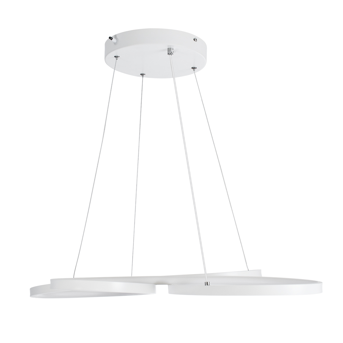LEDTM® BUTTERFLY 61392 Μοντέρνο Κρεμαστό Φωτιστικό Οροφής LED 75W 7500lm 300° AC 220-240V IP20 Ρυθμιζόμενο Λευκό CCT με Χειριστήριο από 2700K έως 6000K Dimmable - Lumileds SMD Chip - Λευκό Ματ - Μ70 x Π55 x Υ4cm - 3 Χρόνια Εγγύηση - Image 6