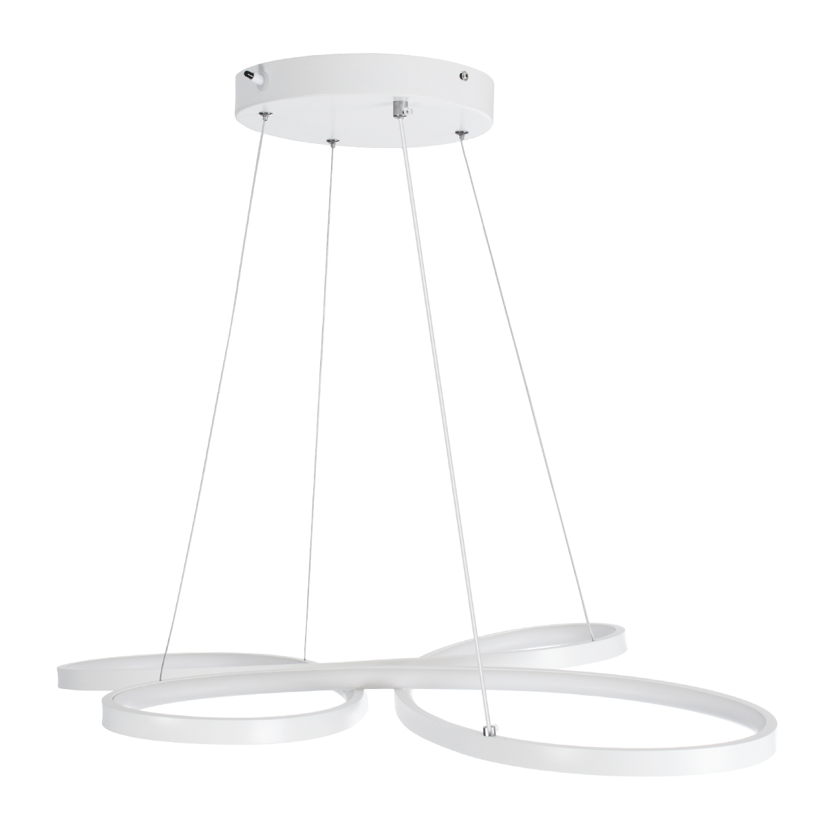 LEDTM® BUTTERFLY 61392 Μοντέρνο Κρεμαστό Φωτιστικό Οροφής LED 75W 7500lm 300° AC 220-240V IP20 Ρυθμιζόμενο Λευκό CCT με Χειριστήριο από 2700K έως 6000K Dimmable - Lumileds SMD Chip - Λευκό Ματ - Μ70 x Π55 x Υ4cm - 3 Χρόνια Εγγύηση - Image 8