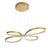 LEDTM® BUTTERFLY 61393 Μοντέρνο Κρεμαστό Φωτιστικό Οροφής LED 75W 7500lm 300° AC 220-240V IP20 Ρυθμιζόμενο Λευκό CCT με Χειριστήριο από 2700K έως 6000K Dimmable - Lumileds SMD Chip - Χρυσό Βούρτσας - Μ70 x Π55 x Υ4cm - 3 Χρόνια Εγγύηση - Image 3