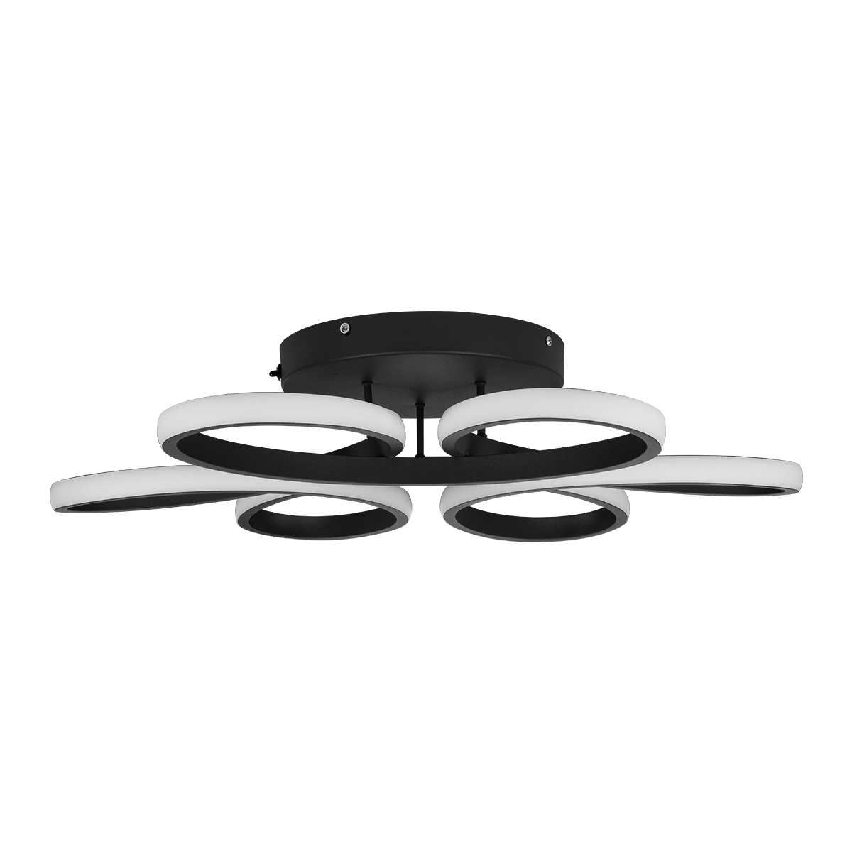 LEDTM® MARGARET 61400 Μοντέρνο Φωτιστικό Οροφής LED 54W 6210lm 360° AC 220-240V IP20 Ρυθμιζόμενο Λευκό CCT με Χειριστήριο από 2700K έως 6000K Dimmable - Lumileds SMD Chip - Μαύρο Ματ - Μ57 x Π57 x Υ12cm - 3 Χρόνια Εγγύηση - Image 5