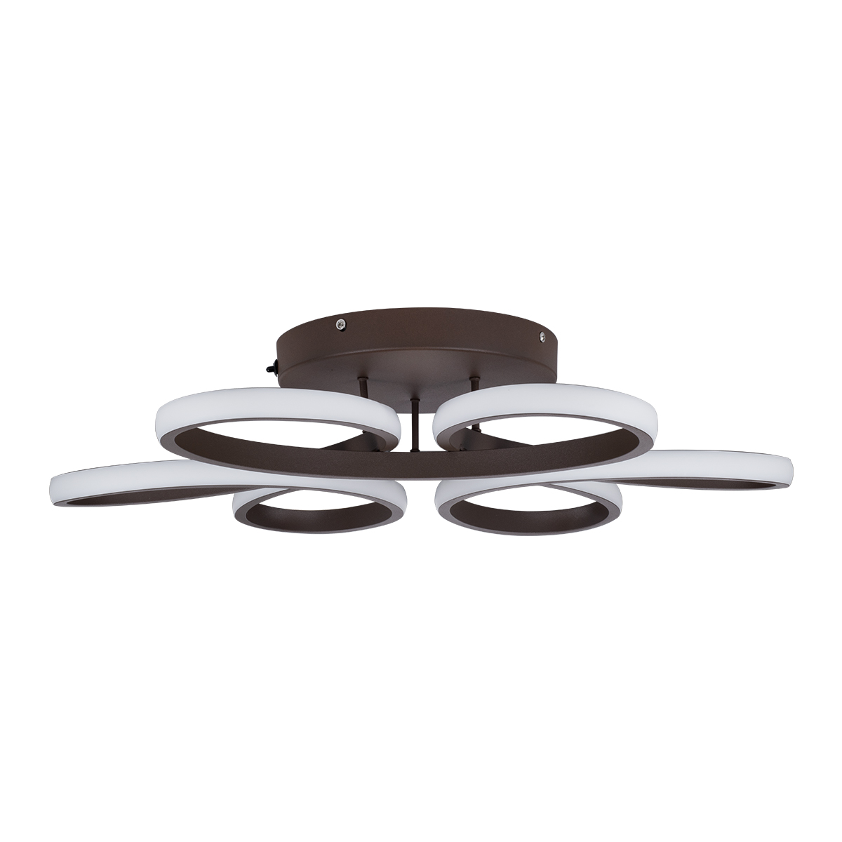 LEDTM® MARGARET 61402 Μοντέρνο Φωτιστικό Οροφής LED 54W 6210lm 360° AC 220-240V IP20 Ρυθμιζόμενο Λευκό CCT με Χειριστήριο από 2700K έως 6000K Dimmable - Lumileds SMD Chip - Καφέ Ματ - Μ57 x Π57 x Υ12cm - 3 Χρόνια Εγγύηση - Image 5