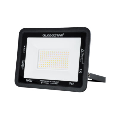Alternative view of LEDTM® ATLAS 61427 Προβολέας LED 100W 11500lm 120° AC 220-240V Αδιάβροχο IP67 Θερμό Λευκό 2700K - Lumileds SMD Chip - TÜV Rheinland Certified - Μαύρο Ματ - Μ27 x Π4 x Υ21cm - 5 Χρόνια Εγγύηση