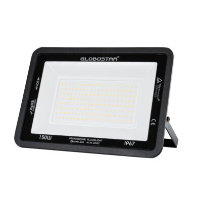 Alternative view of LEDTM® ATLAS 61430 Προβολέας LED 150W 17250lm 120° AC 220-240V Αδιάβροχο IP67 Θερμό Λευκό 2700K - Lumileds SMD Chip - TÜV Rheinland Certified - Μαύρο Ματ - Μ32 x Π4 x Υ23cm - 5 Χρόνια Εγγύηση