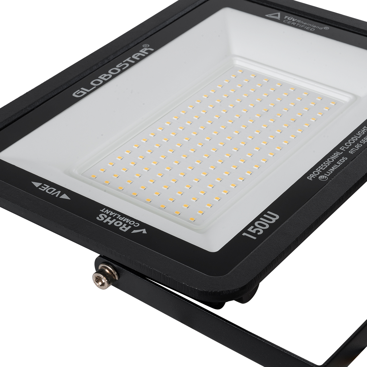 LEDTM® ATLAS 61430 Προβολέας LED 150W 17250lm 120° AC 220-240V Αδιάβροχο IP67 Θερμό Λευκό 2700K - Lumileds SMD Chip - TÜV Rheinland Certified - Μαύρο Ματ - Μ32 x Π4 x Υ23cm - 5 Χρόνια Εγγύηση - Image 6