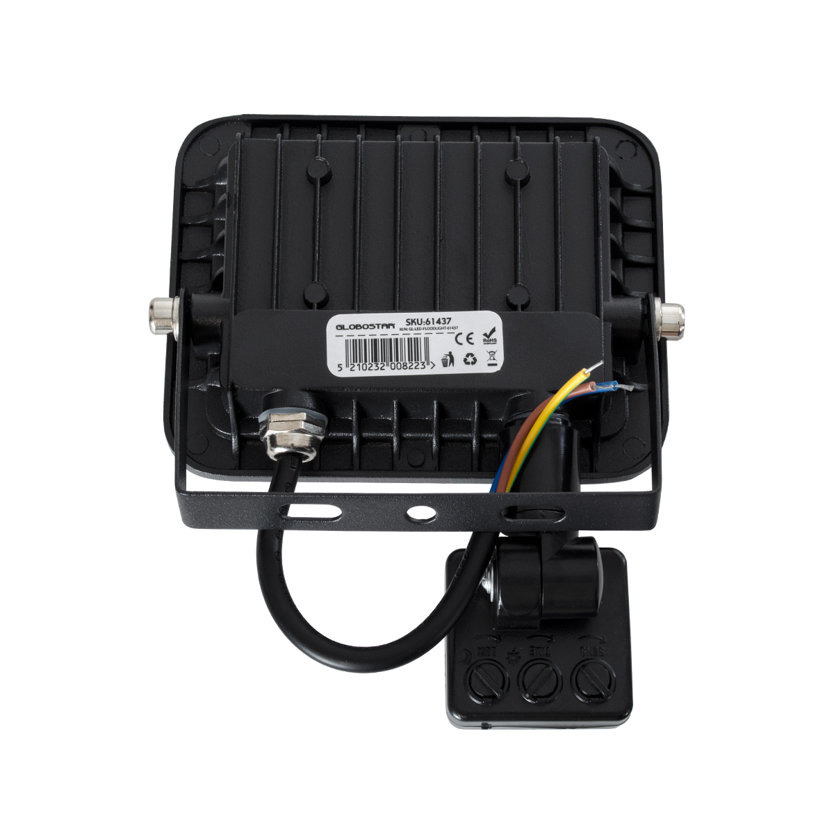 LEDTM® AURORA 64137 Προβολέας με Ανιχνευτή PIR / Αισθητήρα Κίνησης LED 20W 2500lm 120° AC 220-240V Αδιάβροχο IP67 Ψυχρό Λευκό 6000K - Lumileds SMD Chip - TÜV Rheinland Certified - Μαύρο Ματ - Μ12 x Π5 x Υ14.5cm - 3 Χρόνια Εγγύηση - Image 5