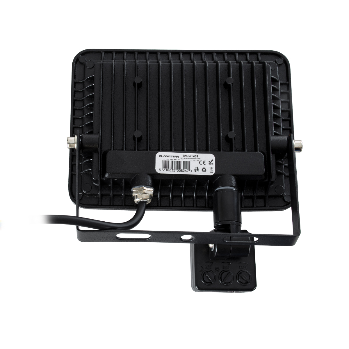 LEDTM® AURORA 61439 Προβολέας με Ανιχνευτή PIR / Αισθητήρα Κίνησης LED 30W 3750lm 120° AC 220-240V Αδιάβροχο IP67 Ψυχρό Λευκό 6000K - Lumileds SMD Chip - TÜV Rheinland Certified - Μαύρο Ματ - Μ16 x Π5 x Υ17.5cm - 3 Χρόνια Εγγύηση - Image 5