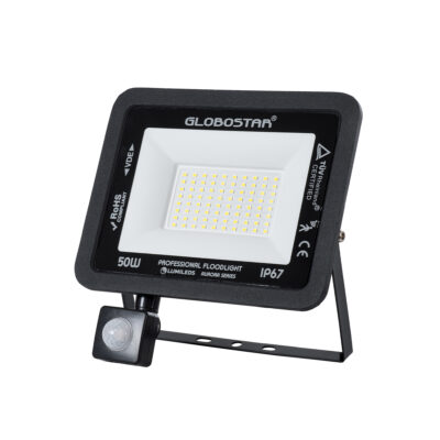 Alternative view of LEDTM® AURORA 61441 Προβολέας με Ανιχνευτή PIR / Αισθητήρα Κίνησης LED 50W 6250lm 120° AC 220-240V Αδιάβροχο IP67 Ψυχρό Λευκό 6000K - Lumileds SMD Chip - TÜV Rheinland Certified - Μαύρο Ματ - Μ21 x Π5 x Υ21cm - 3 Χρόνια Εγγύηση