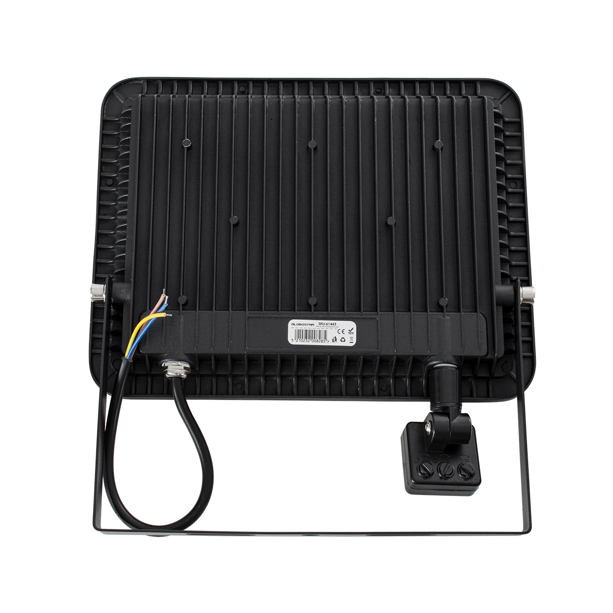 LEDTM® AURORA 61443 Προβολέας με Ανιχνευτή PIR / Αισθητήρα Κίνησης LED 100W 12500lm 120° AC 220-240V Αδιάβροχο IP67 Ψυχρό Λευκό 6000K - Lumileds SMD Chip - TÜV Rheinland Certified - Μαύρο Ματ - Μ25 x Π6.5 x Υ27.5cm - 3 Χρόνια Εγγύηση - Image 5