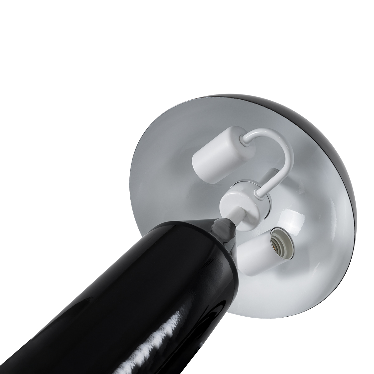 LEDTM® URANUS-S 61449 Μοντέρνο Επιτραπέζιο Φωτιστικό Πορτατίφ με Ντουί 2 x E27 AC 220-240V IP20 - Μαύρο - Μ25 x Π25 x Υ39cm - Image 8